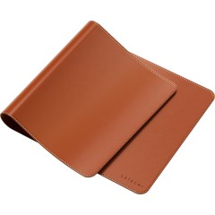 SATECHI Vegan-Leather Premium Desk Mat (Brown)