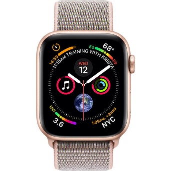 AppleWatch Series4 GPS, 40mm Gold Aluminium Case with Pink Sand Sport Loop, Model A1977 - Metoo (2)