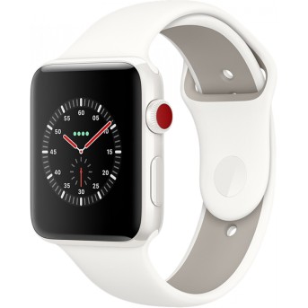 Ремешок для Apple Watch 38mm Soft White/<wbr>Pebble Спортивный (Demo) - Metoo (1)