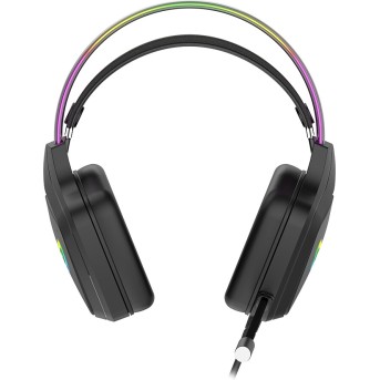 CANYON Darkless GH-9A, RGB gaming headset with Microphone, Microphone frequency response: 20HZ~20KHZ, ABS+ PU leather, USB*1*3.5MM jack plug, 2.0M PVC cable, weight:280g, black - Metoo (3)