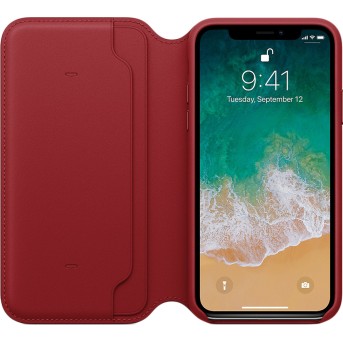 iPhone X Leather Folio - (PRODUCT) RED - Metoo (2)