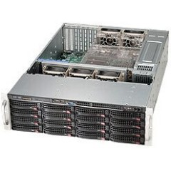 Supermicro server chassis CSE-836BE1C-R1K23B, 3U, 16 x 3.5'' hot-swap SAS/<wbr>SATA drive bay with SES2, 16-port 3U SAS3 12Gbps single-expander backplane, support up to 16x 3.5-inch SAS3/<wbr>SATA3 HDD/<wbr>SSD, 7 FH& FL expansion slots, 1U 1200W/<wbr>1000W PSU