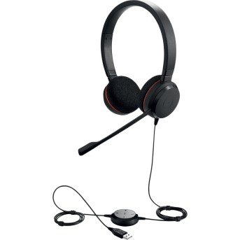 JABRA EVOLVE 20 UC Stereo USB Headband, Noise cancelling, USB connector, with mute-button and volume control on the cord, with foam ear cushion - Metoo (3)