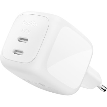 BELKIN 67w Dual USB-C PD wall Charger with PPS, White в Metoo.kz - Metoo (1)