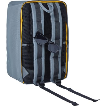 Cabin size backpack for 15.6" laptop, Polyester, Gray - Metoo (6)
