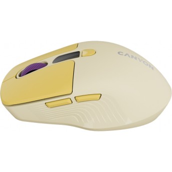 CANYON mouse MW-26 LCD Silent Dual Mode Wireless Yellow в Metoo.kz - Metoo (3)