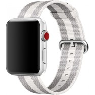 Ремешок для Apple Watch 42mm White Stripe Woven Nylon