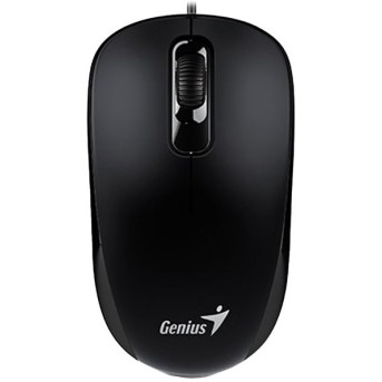 Wired optical mouse Genius DX-110,USB,1000 DPI, 3 buttons, cable 1.5m, both hands,BLACK - Metoo (1)