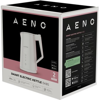 AENO Electric Kettle EK8S Smart: 1850-2200W, 1.7L, Strix, Double-walls, Temperature Control, Keep warm Function, Control via Wi-Fi, LED-display, Non-heating body, Auto Power Off, Dry tank Protection - Metoo (3)