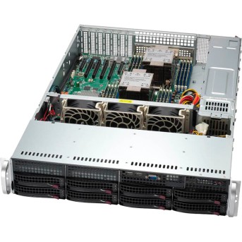 Supermicro SYS-621P-TR 2U, LGA-4677, TDP 300W, Intel C741, 16xDDR5, 8x 3.5" hot-swap, SATA3 (6Gbps), 4xPCI-E 5.0 x16 LP, 2xPCI-E 4.0 x8 LP 2x1GbE LAN, 1xRJ45 IPMI, 4xUSB 3.0, 2xUSB 2.0, 1xVGA, 2 COM, 2x1200W - Metoo (1)