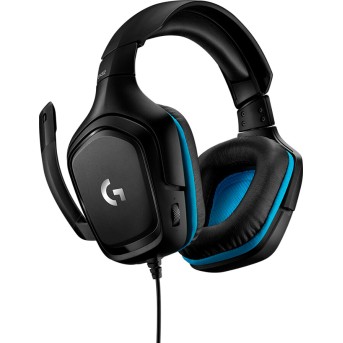 LOGITECH G432 Wired Gaming Headset 7.1 - LEATHERETTE - BLACK/<wbr>BLUE - USB - Metoo (2)