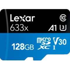 LEXAR 128GB High-Performance 633x microSDXC UHS-I, up to 100MB/<wbr>s read 45MB/<wbr>s write C10 A1 V30 U3, Global