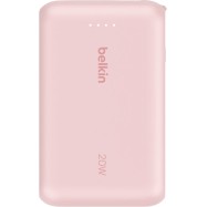 BELKIN 10k PD20w Integrated USB-C Cable Power Bank, Pink..