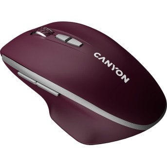 CANYON MW-21, 2.4 GHz Wireless mouse ,with 7 buttons, DPI 800/<wbr>1200/<wbr>1600, Battery: AAA*2pcs,Burgundy Red,72*117*41mm, 0.075kg - Metoo (3)