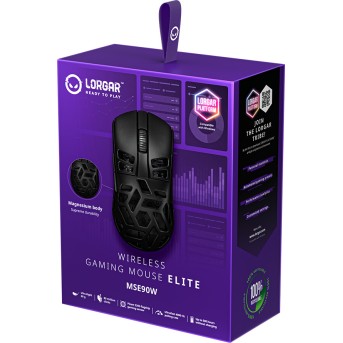 LORGAR MSE90W, Magnesium Alloy Wireless Gaming Mouse Elite, Black в Metoo.kz - Metoo (11)