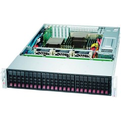 Supermicro Server Chassis CSE-216BE1C-R920LPB, 2U, MB EEATX 13.68x13, EATX 12x13, ATX 12x10, 24x2.5 Hot-swap SAS3/<wbr>SATA, 24-port SAS3 12Gbps single-expander backplane, 2x2.5 hot-swap drive bay Optional, 7xLP slots, 1+1 920W RPS, 3xFan, Rails, Black