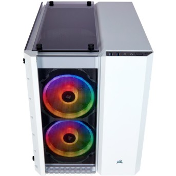 Corsair Crystal Series 280x RGB Tempered Glass Micro ATX PC Case, White, EAN:0843591065238 - Metoo (5)