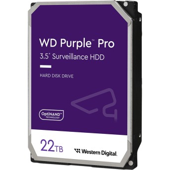 HDD Video Surveillance WD Purple Pro 22TB CMR (3.5'', 512MB, 7200 RPM, SATA 6Gbps, 550TB/<wbr>year) - Metoo (1)
