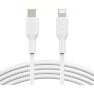 BELKIN Lightning to USB-C Cable PVC, 1M, White..