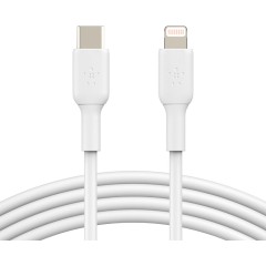 BELKIN Lightning to USB-C Cable PVC, 1M, White..