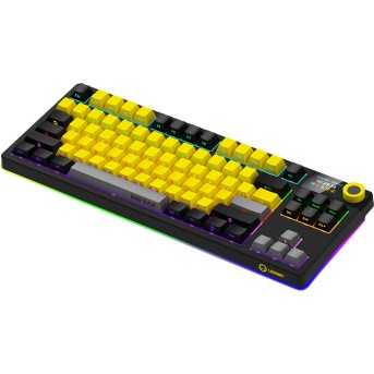 LORGAR KBP70TKLW, Wireless TKL Mechanical Gaming Keyboard Pro, Black/yellow, EN/RU layout в Metoo.kz - Metoo (7)