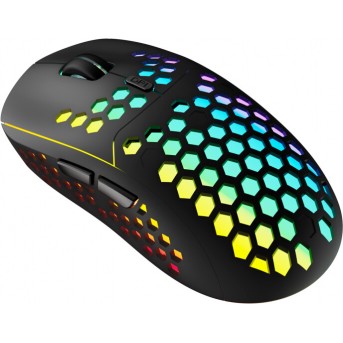 Canyon 7keys Gaming 2.4G wireless mouse, KA8 sensor, DPI up to 1600, rubber coating on panel, Huano 1million switch, 45cm PVC cable, ABS material. 400mAh battery, size: 125.8*63.7*41mm, weight: 95g, Black в Metoo.kz - Metoo (5)