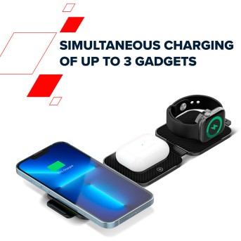 CANYON WS-305, Foldable 3in1 Wireless charger with case, touch button for Running water light, Input 9V/<wbr>2A, 12V/<wbr>1.5AOutput 15W/<wbr>10W/<wbr>7.5W/<wbr>5W, Type c to USB-A cable length 1.2m, with charger QC 18W EU plug, Fold size: 97.8*72.4*25.2mm. Unfold size: 272 - Metoo (11)