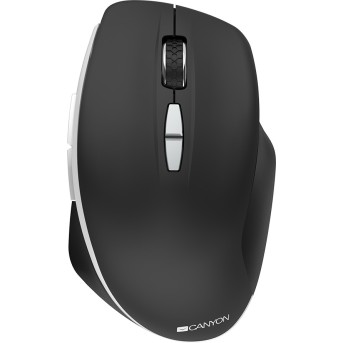 Canyon 2.4 GHz Wireless mouse ,with 7 buttons, DPI 800/<wbr>1200/<wbr>1600, Battery: AAA*2pcs,Black,72*117*41mm, 0.075kg - Metoo (1)