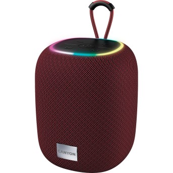 CANYON BSP-8, Bluetooth Speaker, BT V5.2, BLUETRUM AB5362B, TF card support, Type-C USB port, 1800mAh polymer battery, Max Power 10W, Red, cable length 0.50m, 110*110*135mm, 0.57kg - Metoo (1)