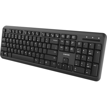 Wireless keyboard with Silent switches ,105 keys,black,Size 442*142*17.5mm,460g,RU layout - Metoo (2)