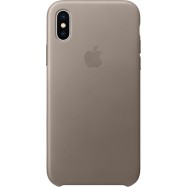 Чехол для смартфона Apple iPhone X Кожаный Темно-серый