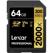 LEXAR Professional 2000x 64GB SDHC/SDXC UHS-II Card