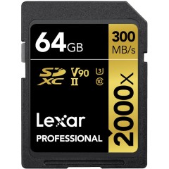 LEXAR Professional 2000x 64GB SDHC/<wbr>SDXC UHS-II Card