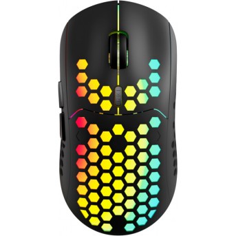 Canyon 7keys Gaming 2.4G wireless mouse, KA8 sensor, DPI up to 1600, rubber coating on panel, Huano 1million switch, 45cm PVC cable, ABS material. 400mAh battery, size: 125.8*63.7*41mm, weight: 95g, Black в Metoo.kz - Metoo (1)