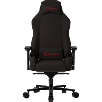LORGAR Ace 422, Gaming chair, Anti-stain durable fabric, 1.8 mm metal frame, multiblock mechanism, 4D armrests, 5 Star aluminium base, Class-4 gas lift, 75mm PU casters, Black + red - Metoo (1)