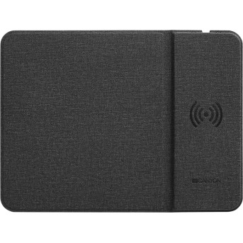 Mouse Mat with wireless charger, Input 5V/<wbr>2A, Output 5W, 324*244*6mm, Micro USB cable length 1m, Black, 220g - Metoo (1)