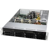 Supermicro server chassis CSE-LA25TQC-R609LP, 2U Dual and Single Intel and AMD CPUs, 7 low-profile expansion slot(s), 8 x 3.5" (tool-less) or 2.5" (screw) hot-swap SAS3/SATA drive bay, 600W / 650W RPSU