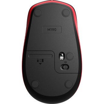 LOGITECH M190 Wireless Mouse - RED - Metoo (5)