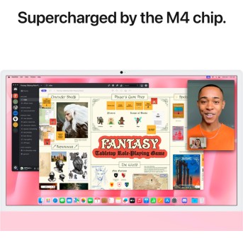 24-inch iMac with Retina 4.5K display: Apple M4 chip with 8‑core CPU and 8‑core GPU, 16GB, 256GB SSD - Pink,Model A3247 в Metoo.kz - Metoo (9)