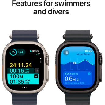 Apple Watch Ultra 2 2024 GPS + Cellular 49mm Black Titanium Case with Black Titanium Milanese Loop - L,Model A2986 - Metoo (9)