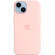iPhone 14 Silicone Case with MagSafe - Chalk Pink,Model A2910
