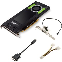 PNY NVIDIA Video Card Quadro P4000 GDDR5 8GB/<wbr>256bit, 1792 CUDA Cores, PCI-E 3.0 x16, 4xDP, Cooler, Single Slot (DP-DVI-D Cable, 8 pin Power Cable, Stereo Connector Bracket included)