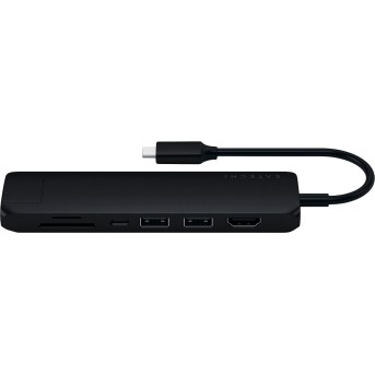SATECHI Slim Multiport with Ethernet Adapter (Black) в Metoo.kz - Metoo (3)
