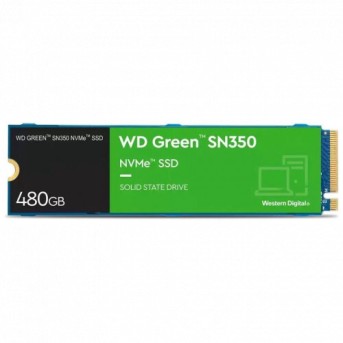 Внутренний жесткий диск Western Digital GREEN SN350 WDS480G2G0C (SSD (твердотельные), 480 ГБ, M.2, NVMe) - Metoo (1)