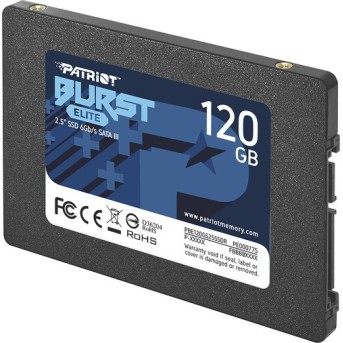 Внутренний жесткий диск Patriot Burst Elite PBE120GS25SSDR (SSD (твердотельные), 120 ГБ, 2.5 дюйма, SATA) - Metoo (1)