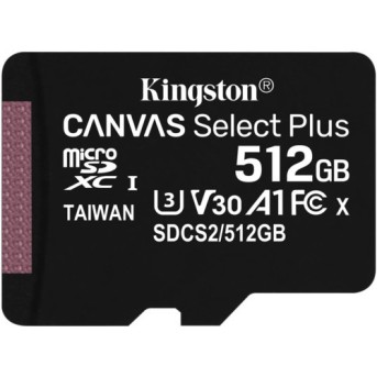 Флеш (Flash) карты Kingston Canvas Select Plus UHS-I microSDXC 512GB SDCS2/<wbr>512GB (512 ГБ) - Metoo (3)