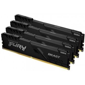 ОЗУ Kingston Fury Beast 4x16 KF426C16BB1K4/<wbr>64 (DIMM, DDR4, 16 ГБ x 4, 2666 МГц) - Metoo (1)