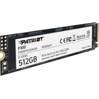 Внутренний жесткий диск Patriot P300 P300P512GM28 (SSD (твердотельные), 512 ГБ, M.2, PCIe) - Metoo (1)