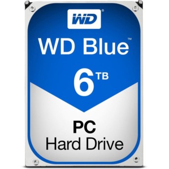 Внутренний жесткий диск HDD 6Tb Western Digital Blue SATA 3.5" 5400RPM 64Mb WD60EZRZ (3.5 дюйма, SATA, HDD (классические)) - Metoo (2)
