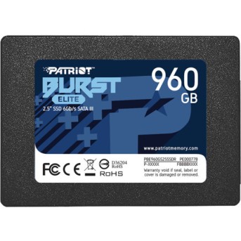 Внутренний жесткий диск Patriot Burst Elite PBE960GS25SSDR (SSD (твердотельные), 960 ГБ, 2.5 дюйма, SATA) - Metoo (2)